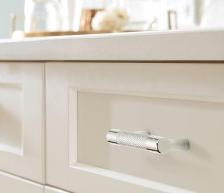 Amerock Cabinet Pull Polished Nickel/Stainless Steel 3inch & 3-3/4 inch (76mm & 96 mm) Center to Center Esquire 1 Pack Drawer Pull Drawer Handle Cabinet Hardware