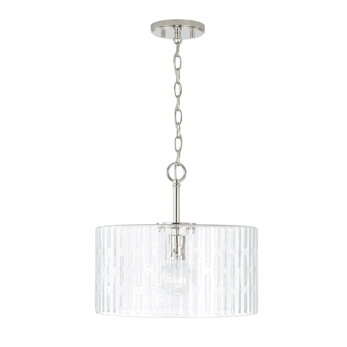Capital Lighting 241311PN Emerson 1 Light Semi-Flush Polished Nickel
