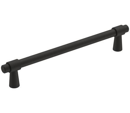 Amerock Cabinet Pull Matte Black 6-5/16 inch (160 mm) Center-to-Center Destine 1 Pack Drawer Pull Cabinet Handle Cabinet Hardware