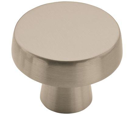 Amerock Cabinet Knob Satin Nickel 1-5/8 inch (41 mm) Diameter Blackrock 1 Pack Drawer Knob Cabinet Hardware
