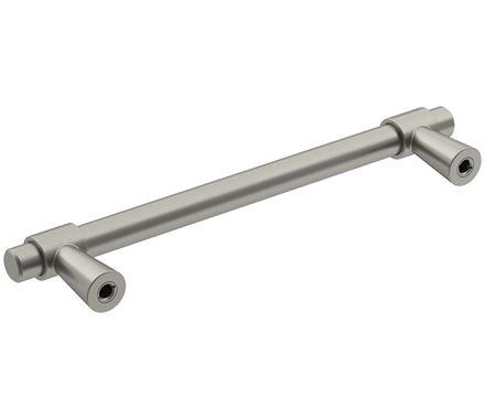 Amerock Cabinet Pull Satin Nickel 5-1/16 inch (128 mm) Center-to-Center Destine 1 Pack Drawer Pull Cabinet Handle Cabinet Hardware