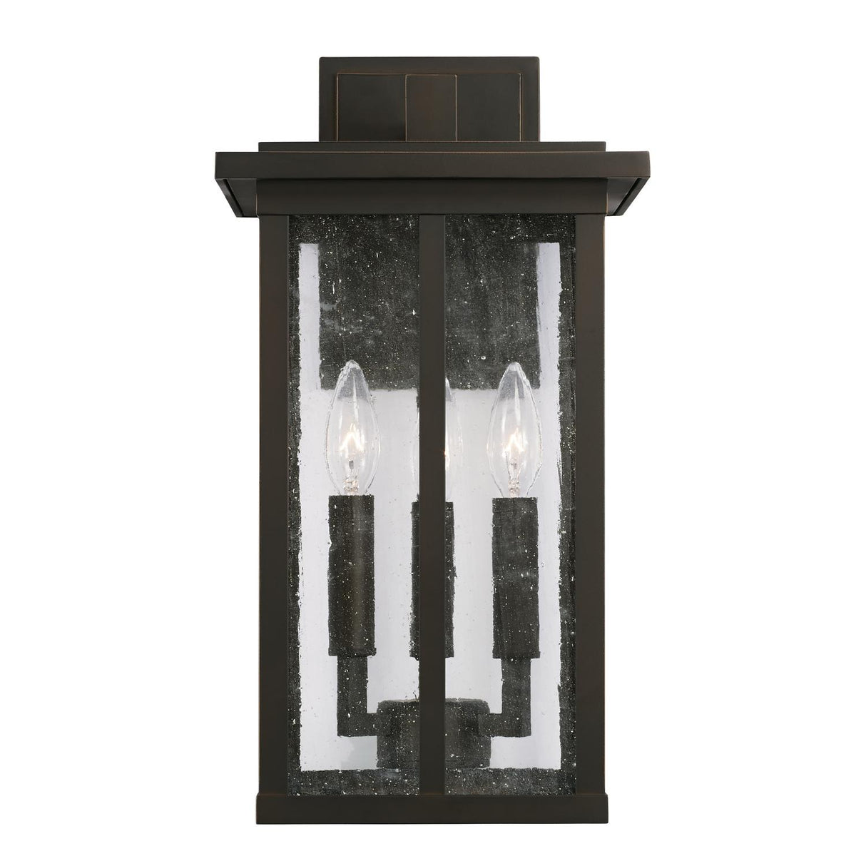 Capital Lighting 943832OZ Barrett 3 Light Outdoor Wall Lantern Oiled Bronze