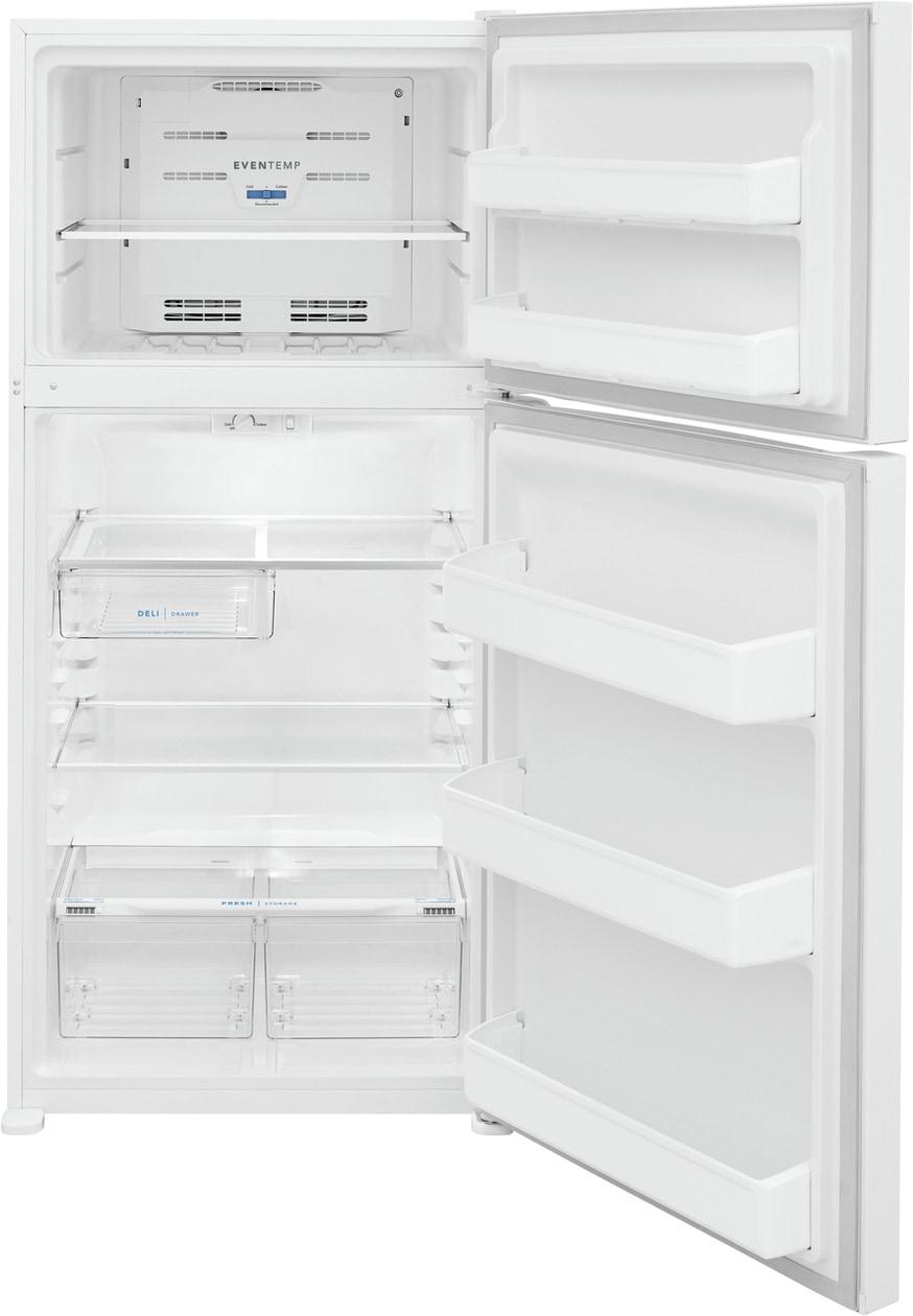 Frigidaire FFTR1835VW 18.3 CF Top Mount Refrigerator Glass Shelves ADA OPT-ICEMAKER