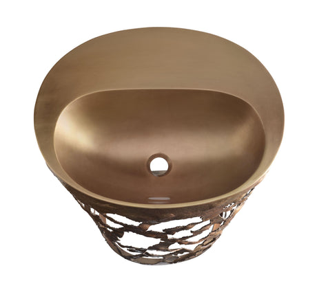 Thompson Traders Cenote Vanity Cenote 3622 Antique Satin Gold 
(Smooth Top, Organic Base)