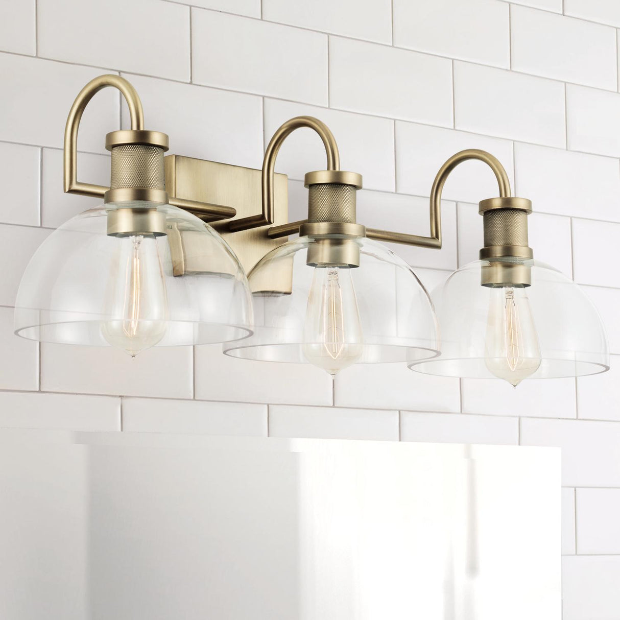 Capital Lighting 139133AD-497 Cassidy 3 Light Vanity Aged Brass