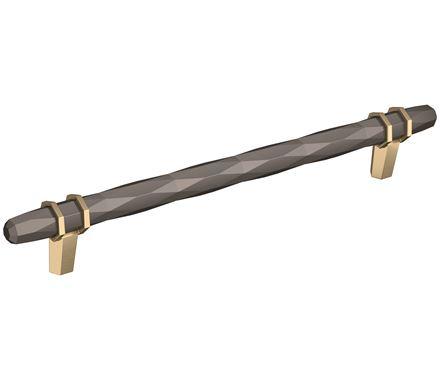 Amerock Cabinet Pull Black Chrome/Golden Champagne 8 inch (203 mm) Center-to-Center London 1 Pack Drawer Pull Drawer Handle Cabinet Hardware