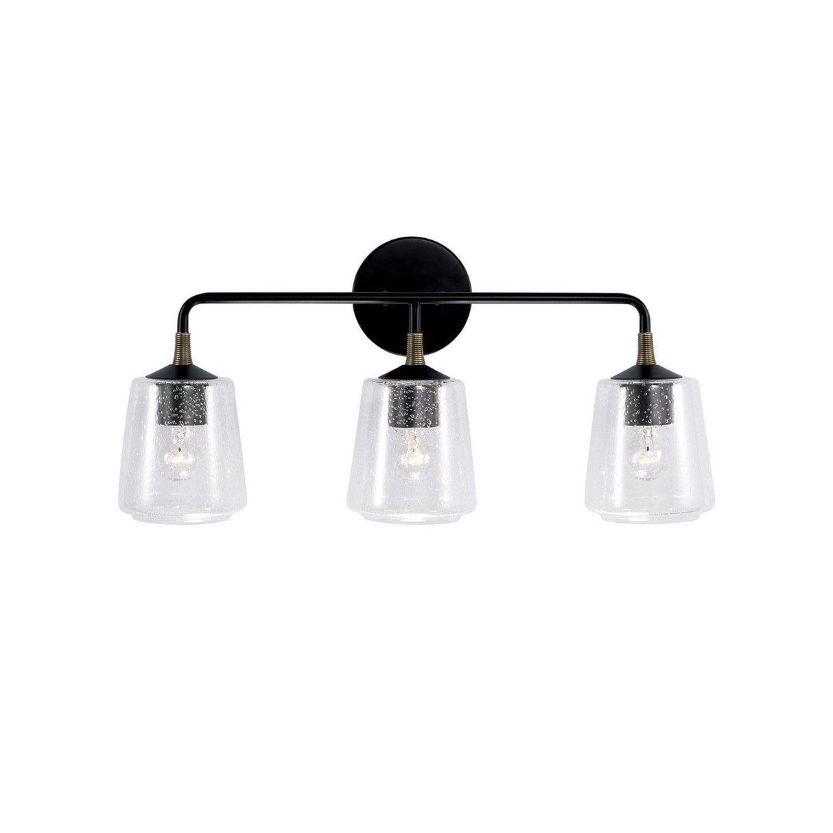 Capital Lighting 145631KB-530 Amara 3 Light Vanity Matte Black with Brass