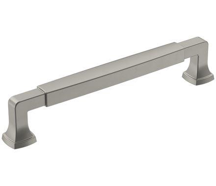 Amerock Cabinet Pull Satin Nickel 6-5/16 inch (160 mm) Center-to-Center Stature 1 Pack Drawer Pull Cabinet Handle Cabinet Hardware