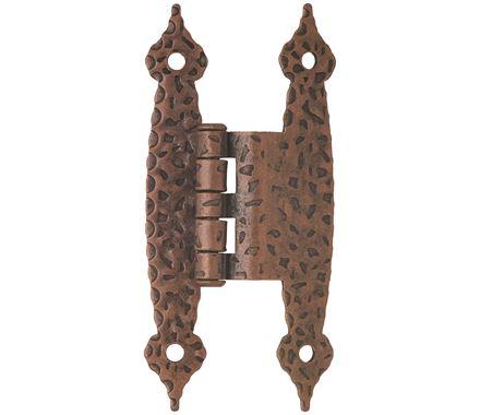 Amerock Cabinet Hinge 3/8 inch (10 mm) Offset Hinge Antique Copper 2 Pack Non Self-Closing Hinge H-Type Hinge Cabinet Door Hinge