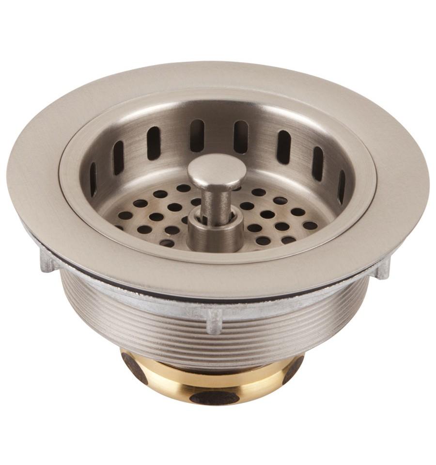 Thompson Traders Kitchen Drain Brushed Nickel Finish Basket Strainer TDB35-BRN Nickel