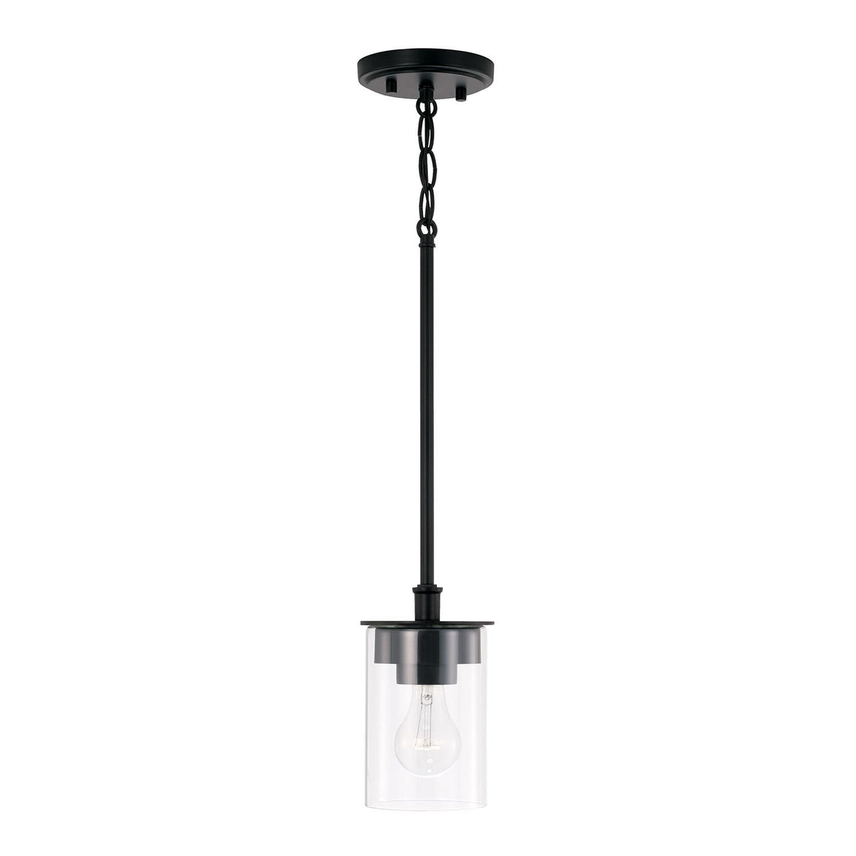 Capital Lighting 246811MB-532 Mason 1 Light Semi-Flush Matte Black