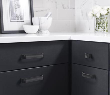 Amerock Cabinet Pull Matte Black 3-3/4 inch (96 mm) Center to Center Concentric 1 Pack Drawer Pull Drawer Handle Cabinet Hardware
