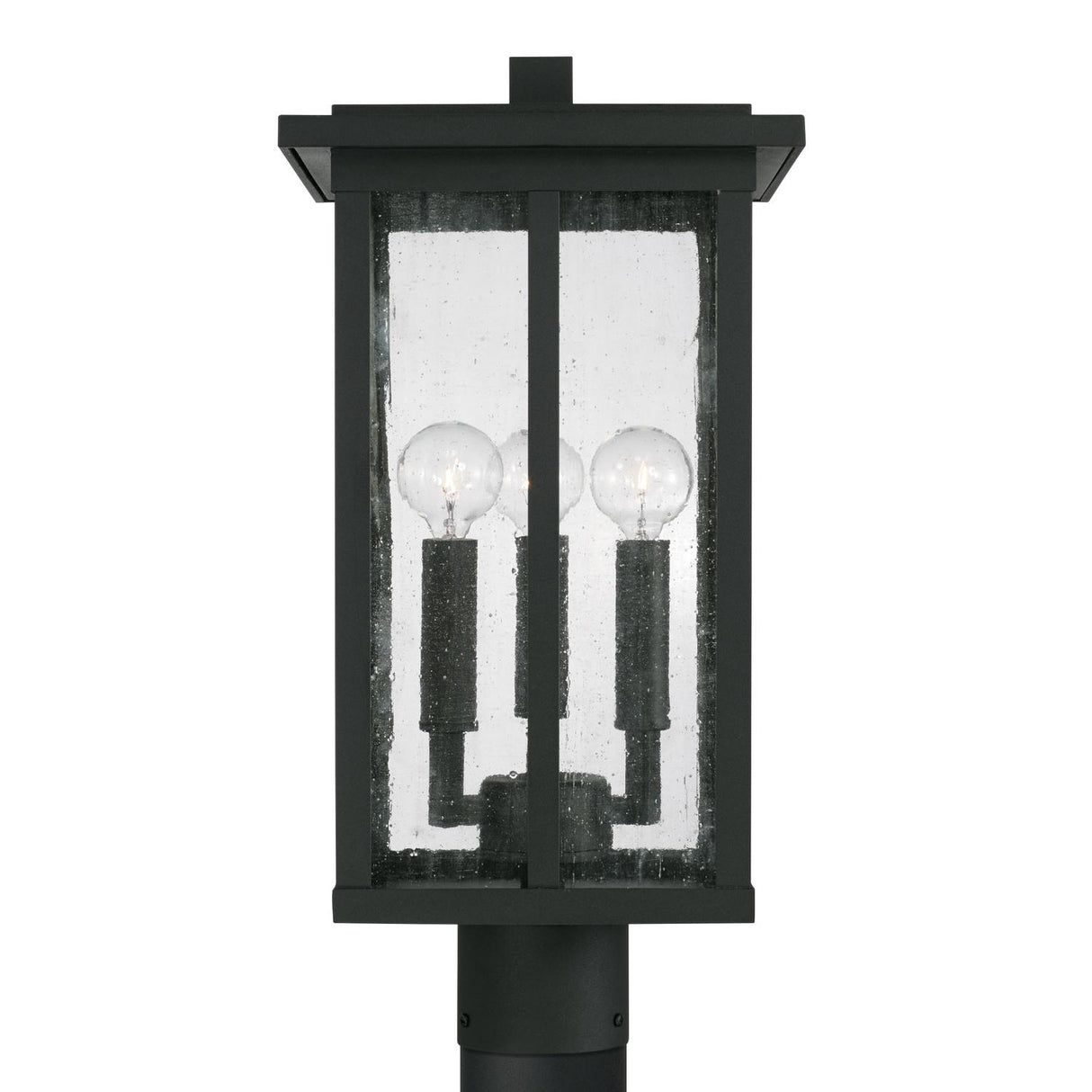 Capital Lighting 943835BK Barrett 3 Light Outdoor Post Lantern Black