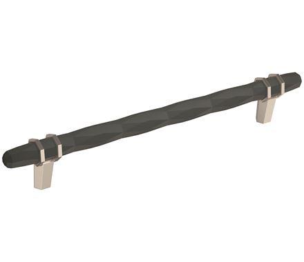 Amerock Cabinet Pull Black Bronze/Satin Nickel 8 inch (203 mm) Center-to-Center London 1 Pack Drawer Pull Drawer Handle Cabinet Hardware