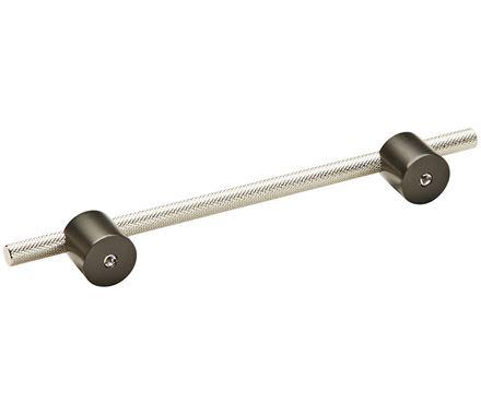 Amerock Cabinet Pull Matte Black/Polished Nickel 6-5/16 inch (160 mm) Center to Center Transcendent 1 Pack Drawer Pull Drawer Handle Cabinet Hardware