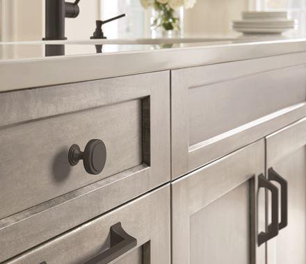 Amerock Cabinet Pull Matte Black 3-3/4 inch (96 mm) Center-to-Center Exceed 1 Pack Drawer Pull Cabinet Handle Cabinet Hardware
