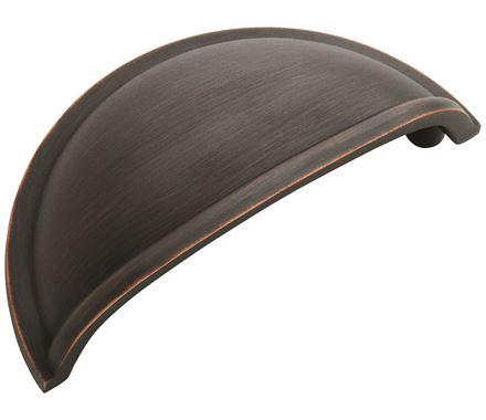 Amerock Cabinet Cup Pull Oil Rubbed Bronze 3 inch (76 mm) Center to Center Cup Pulls 1 Pack Drawer Pull Drawer Handle Cabinet Hardware