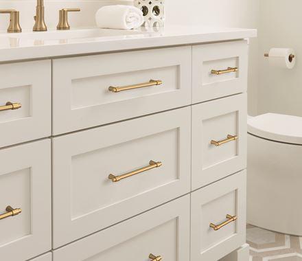 Amerock Cabinet Pull Champagne Bronze 6-5/16 inch (160 mm) Center-to-Center Destine 1 Pack Drawer Pull Cabinet Handle Cabinet Hardware