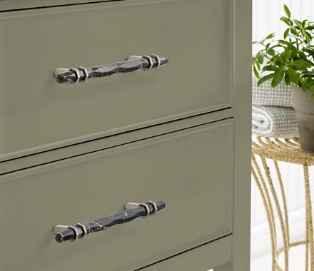Amerock Cabinet Pull Marble Black/Satin Nickel 5-1/16 inch (128 mm) Center-to-Center Carrione 1 Pack Drawer Pull Drawer Handle Cabinet Hardware