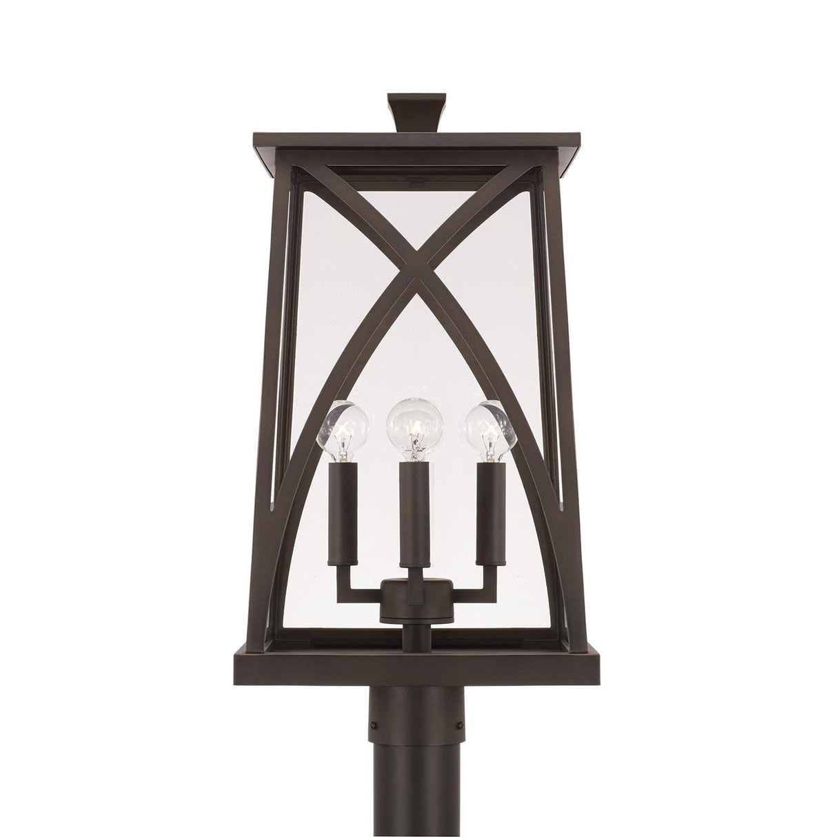 Capital Lighting 946543OZ Marshall 4 Light Outdoor Post Lantern Oiled Bronze