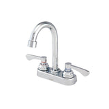 Gerber GC444454 Chrome Commercial Two Handle Bar Faucet W/ Gooseneck Spout & Metal ...