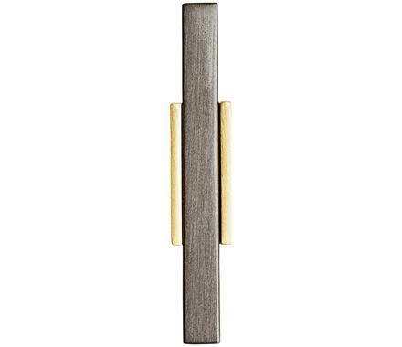 Amerock BP67BGLBCR Kitchen Cabinet Door or Drawer Knob Brushed Gold/Black Chrome 2-3/4 inch (70 mm) Length Urbanite 1 Pack Furniture Hardware Bathroom Cabinet Hardware