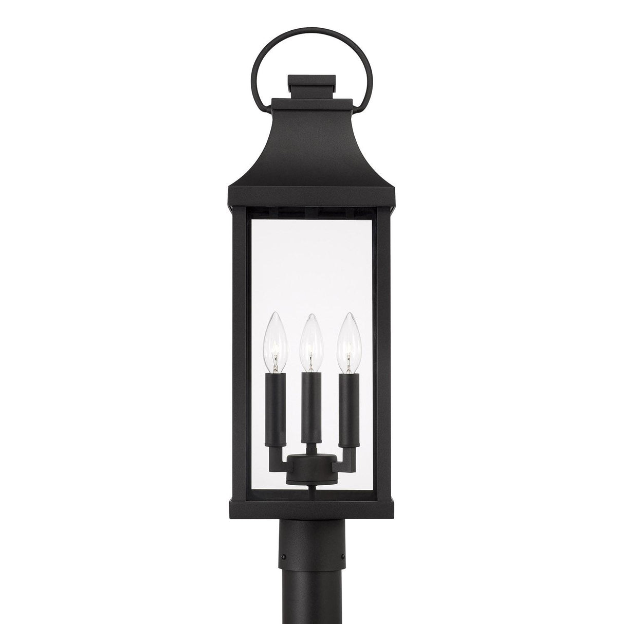 Capital Lighting 946432BK Bradford 3 Light Outdoor Post Lantern Black