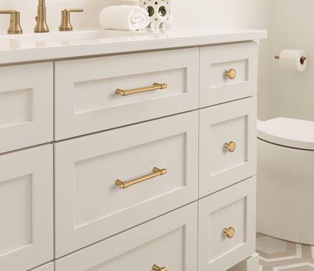 Amerock Cabinet Pull Champagne Bronze 5-1/16 inch (128 mm) Center-to-Center Destine 1 Pack Drawer Pull Cabinet Handle Cabinet Hardware
