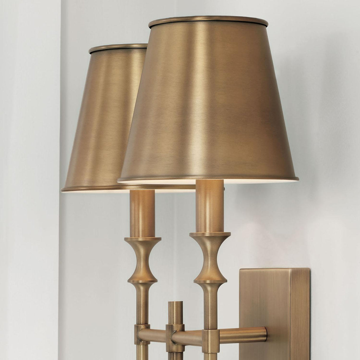 Capital Lighting 649721AD-708 Whitney 2 Light Sconce Aged Brass