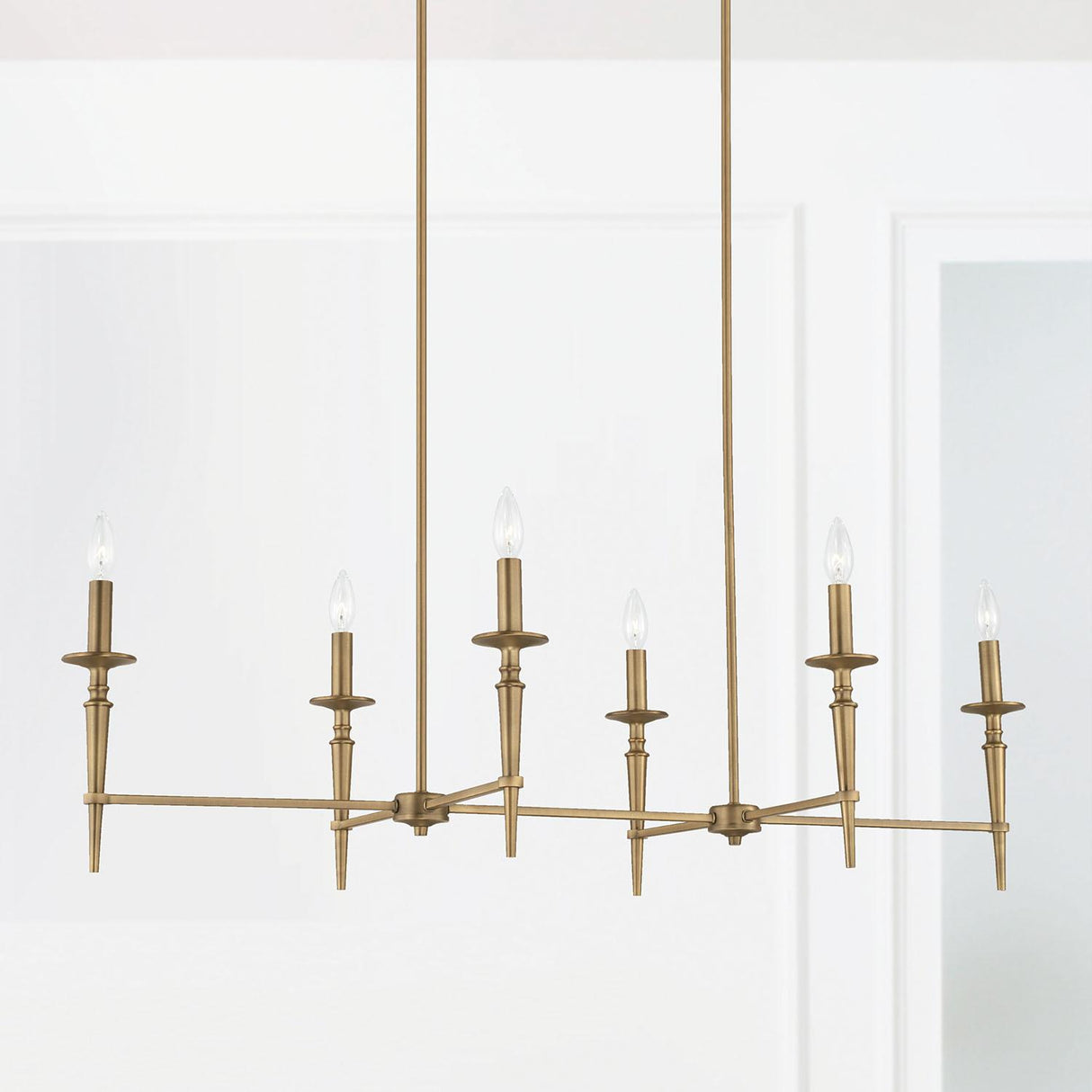 Capital Lighting 842661AD-701 Abbie 6 Light Island Aged Brass
