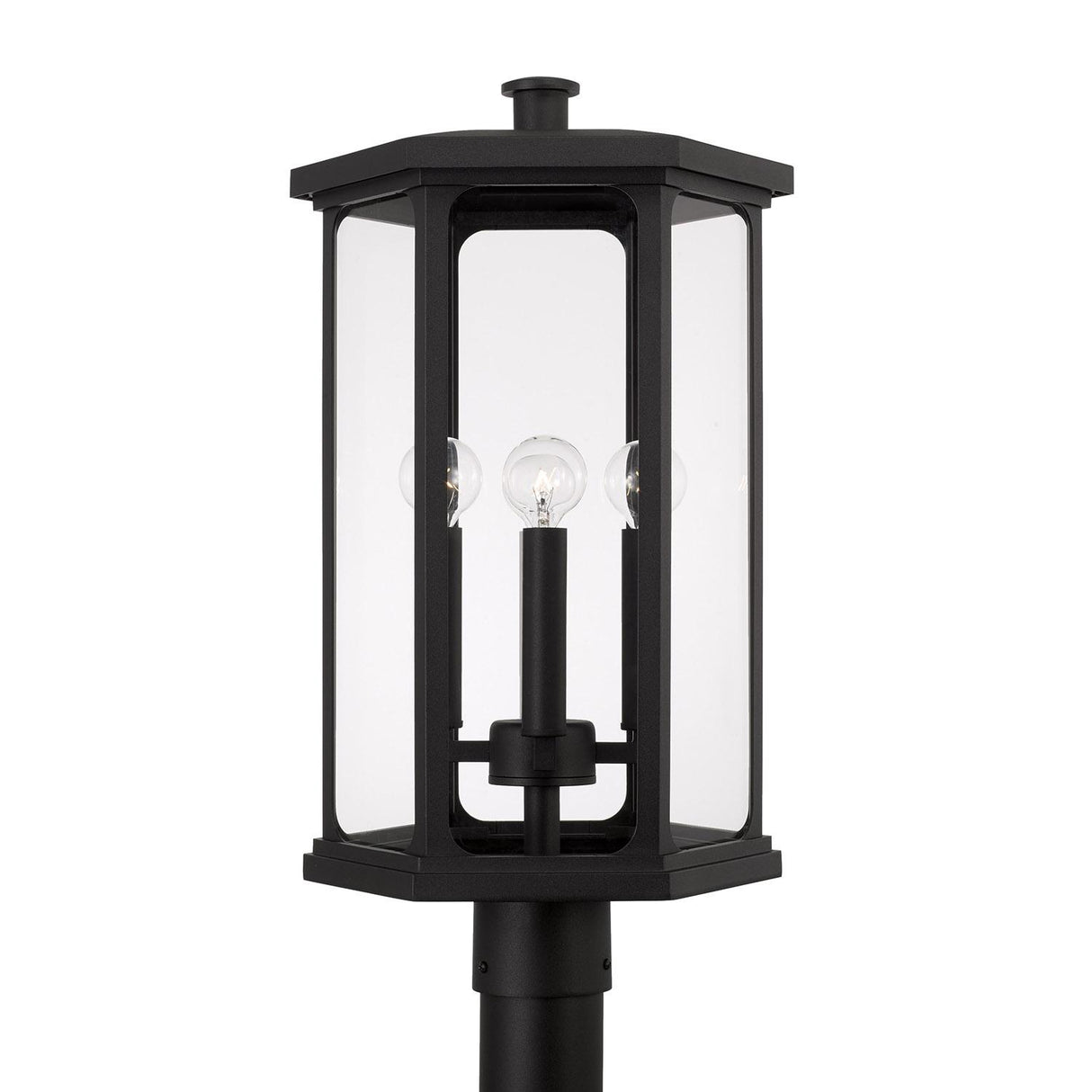 Capital Lighting 946643BK Walton 4 Light Outdoor Post Lantern Black