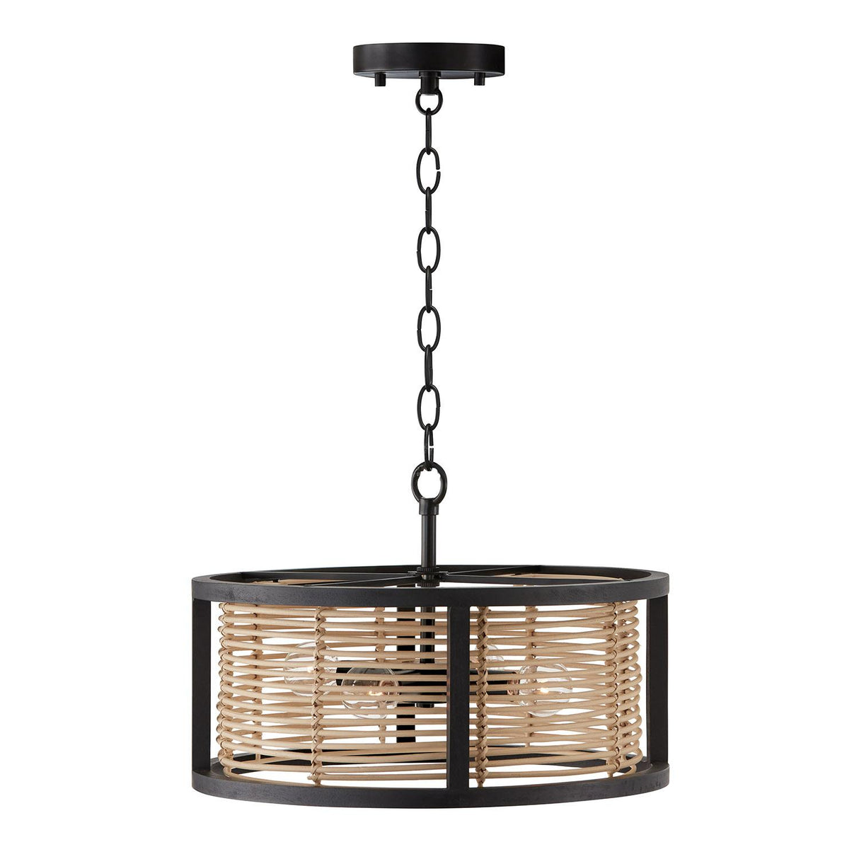Capital Lighting 244041FK Rico 4 Light Semi-Flush Flat Black