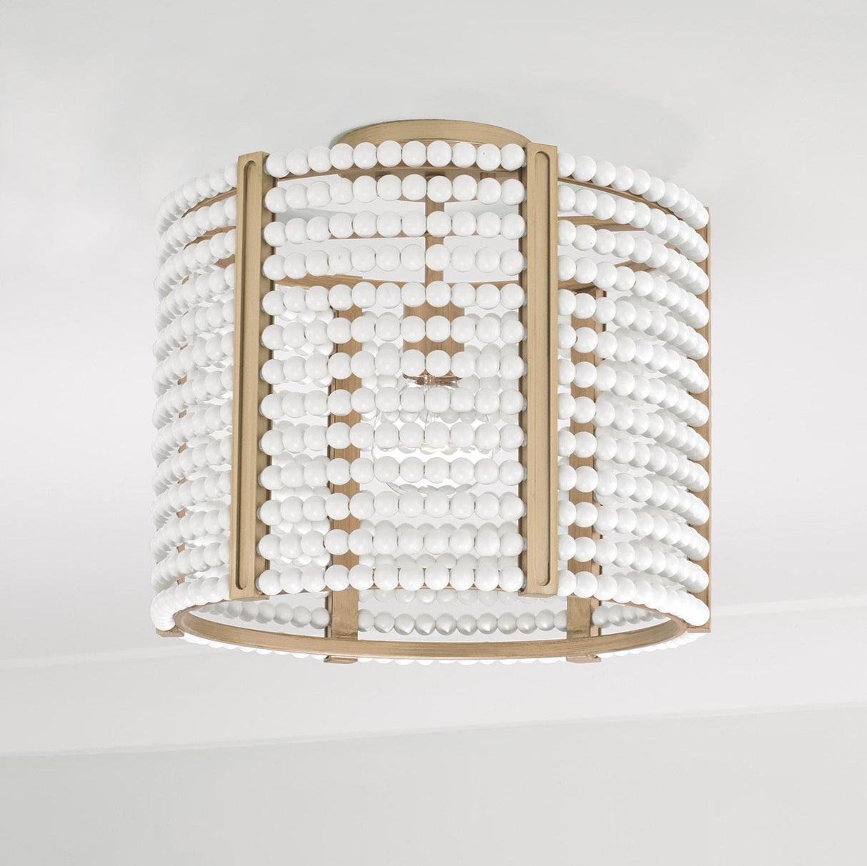 Capital Lighting 247111AP Brynn 1 Light Semi-Flush Aged Brass Painted
