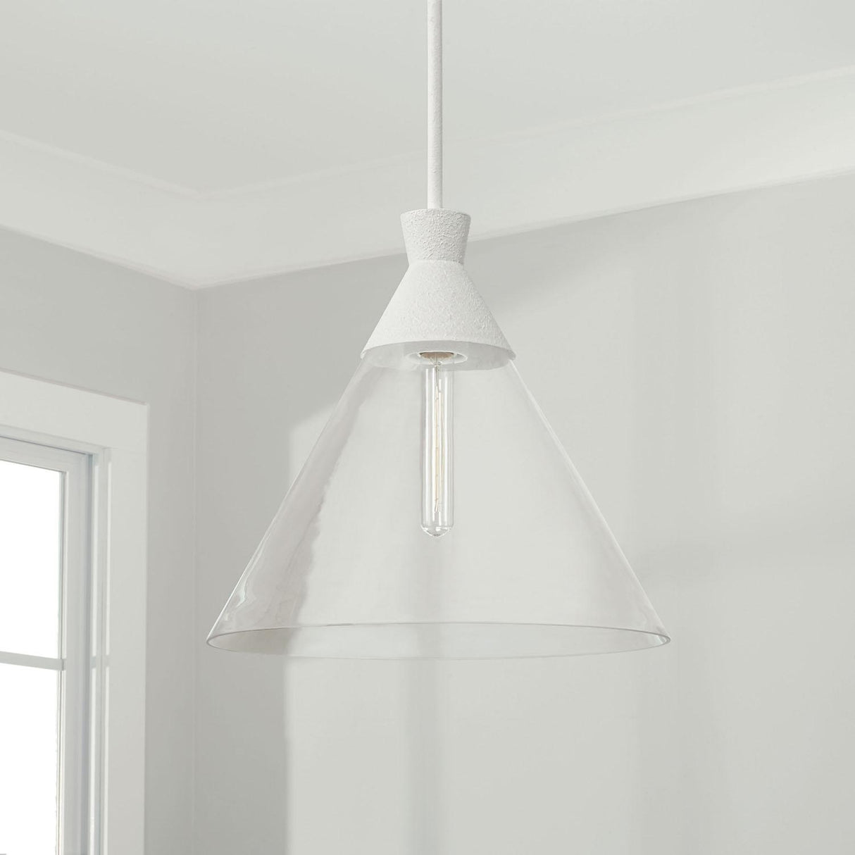 Capital Lighting 350311XW Paloma 1 Light Pendant Textured White