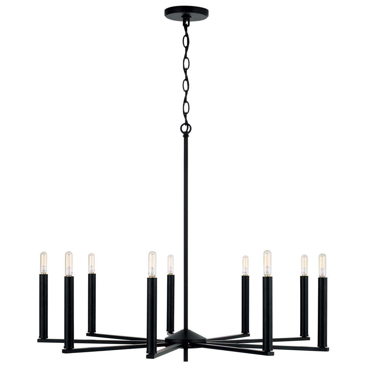 Capital Lighting 448691MB Portman 9 Light Chandelier Matte Black