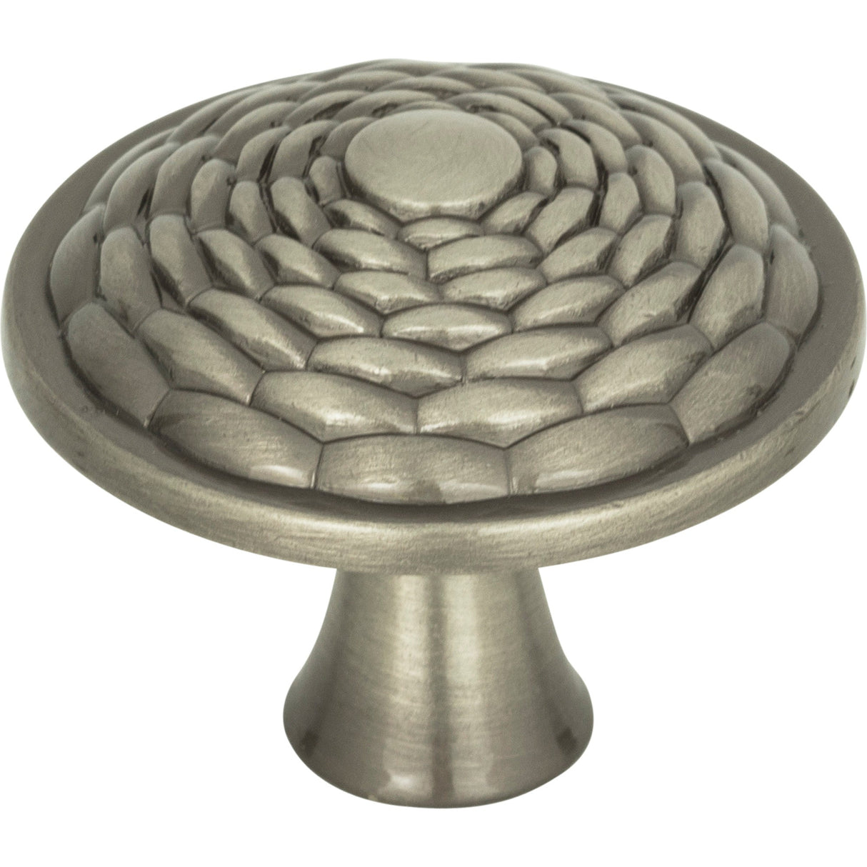 Atlas Homewares Mandalay Round Knob 1 5/16 Inch Brushed Nickel