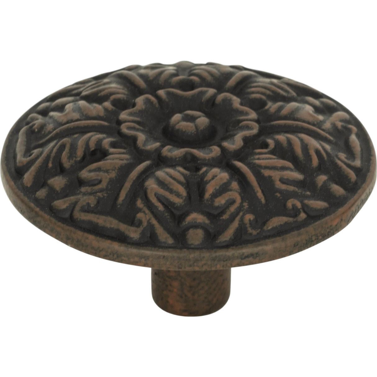 Atlas Homewares Hammered Medallion Knob 1 1/2 Inch Rust