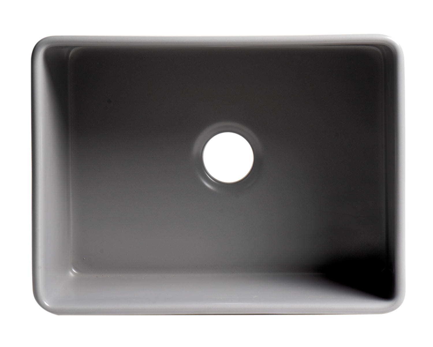 Gray Matte Smooth Apron 24" x 18" Single Bowl Fireclay Farm Sink