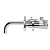 ALFI brand AB1035-PC Polished Chrome 8" Widespread Wall-Mounted Cross Handle Faucet