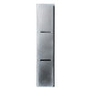 ALFI brand 8" x 36" White Matte Stainless Steel Vertical Triple Shelf Bath Shower Niche