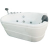 EAGO AM175-L 5'' White Acrylic Corner Whirlpool Bathtub - Drain on Left