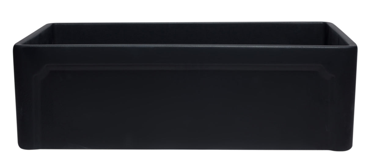 ALFI brand AB3320SB-BM 33 inch Black Reversible Single Fireclay Farmhouse Kitchen Sink