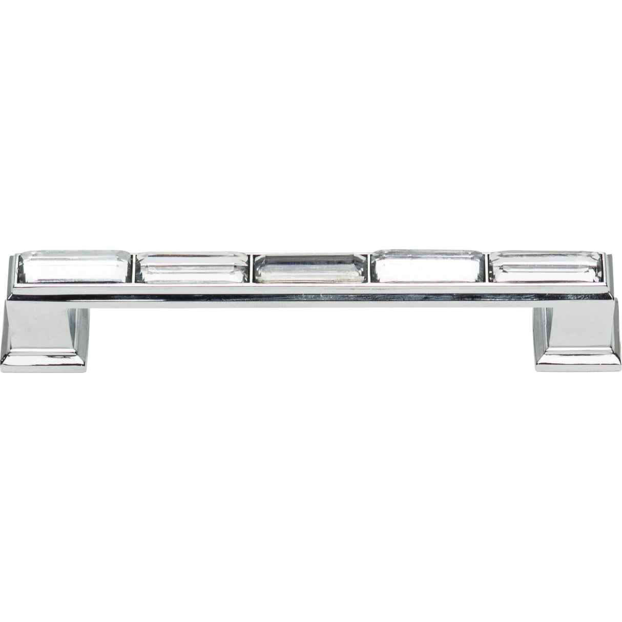 Atlas Homewares Legacy Crystal Pull 5 1/16 Inch (c-c) Polished Chrome