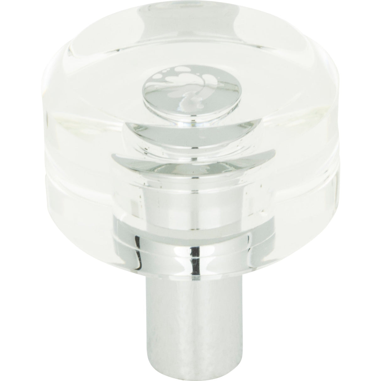 Atlas Homewares Optimism Round Knob 1 3/16 Inch Polished Chrome