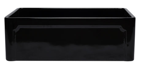 ALFI brand AB3020SB-BG 30 inch Black Reversible Single Fireclay Farmhouse Kitchen Sink