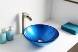 ANZZI LS-AZ027 Clavier Series Vessel Sink in Lustrous Blue