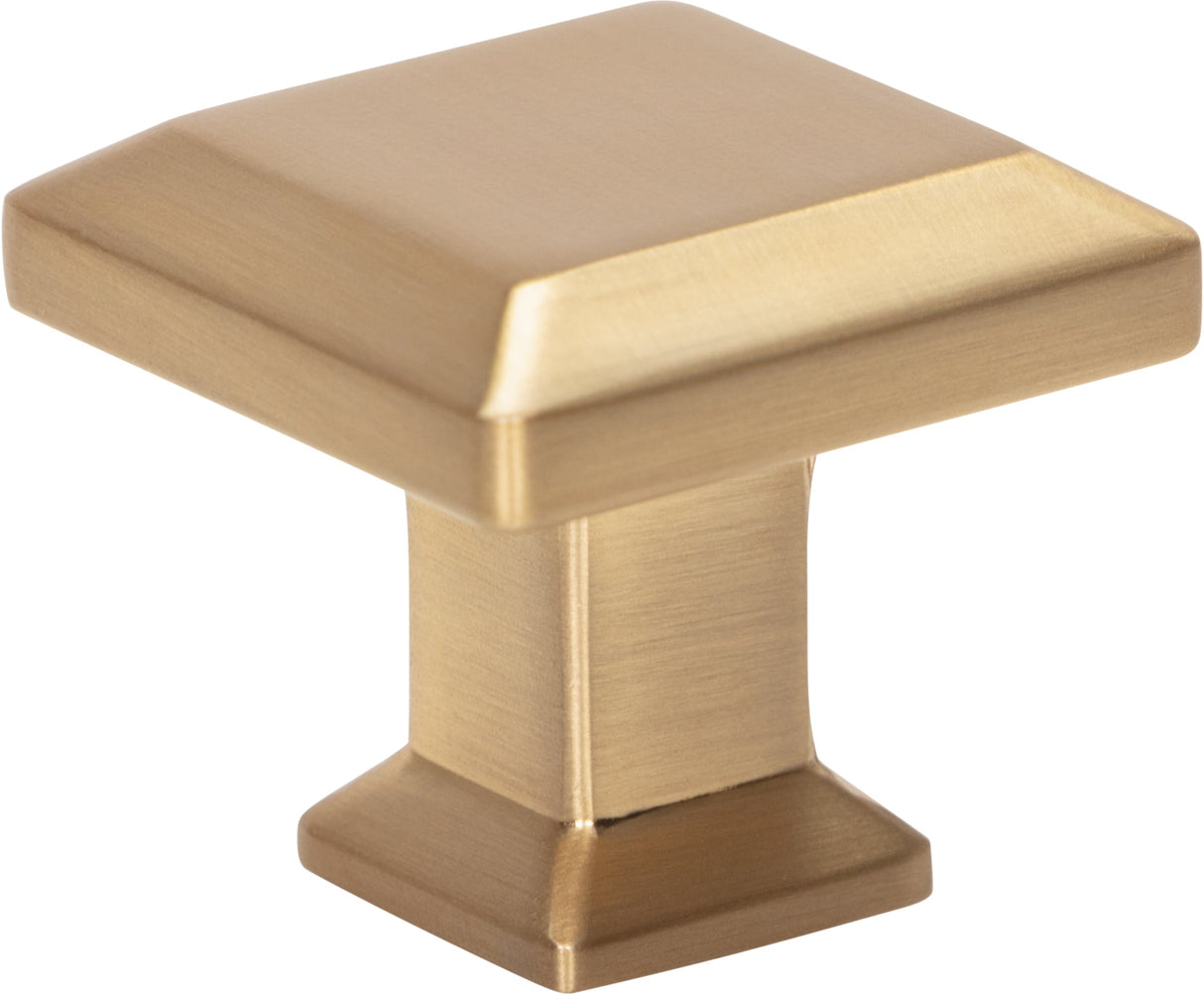 Atlas Homewares Sweetbriar Lane Square Knob 1 1/4 Inch Warm Brass