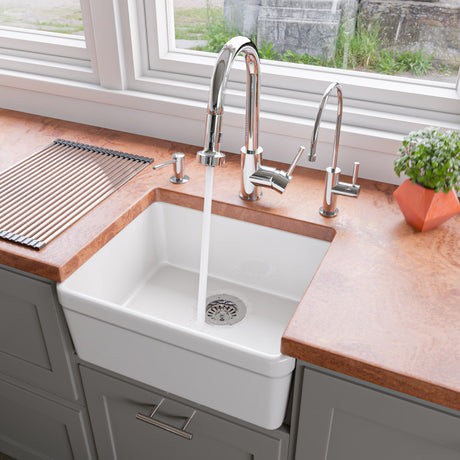 Polished Chrome Sensor Gooseneck Pull Down Kitchen Faucet