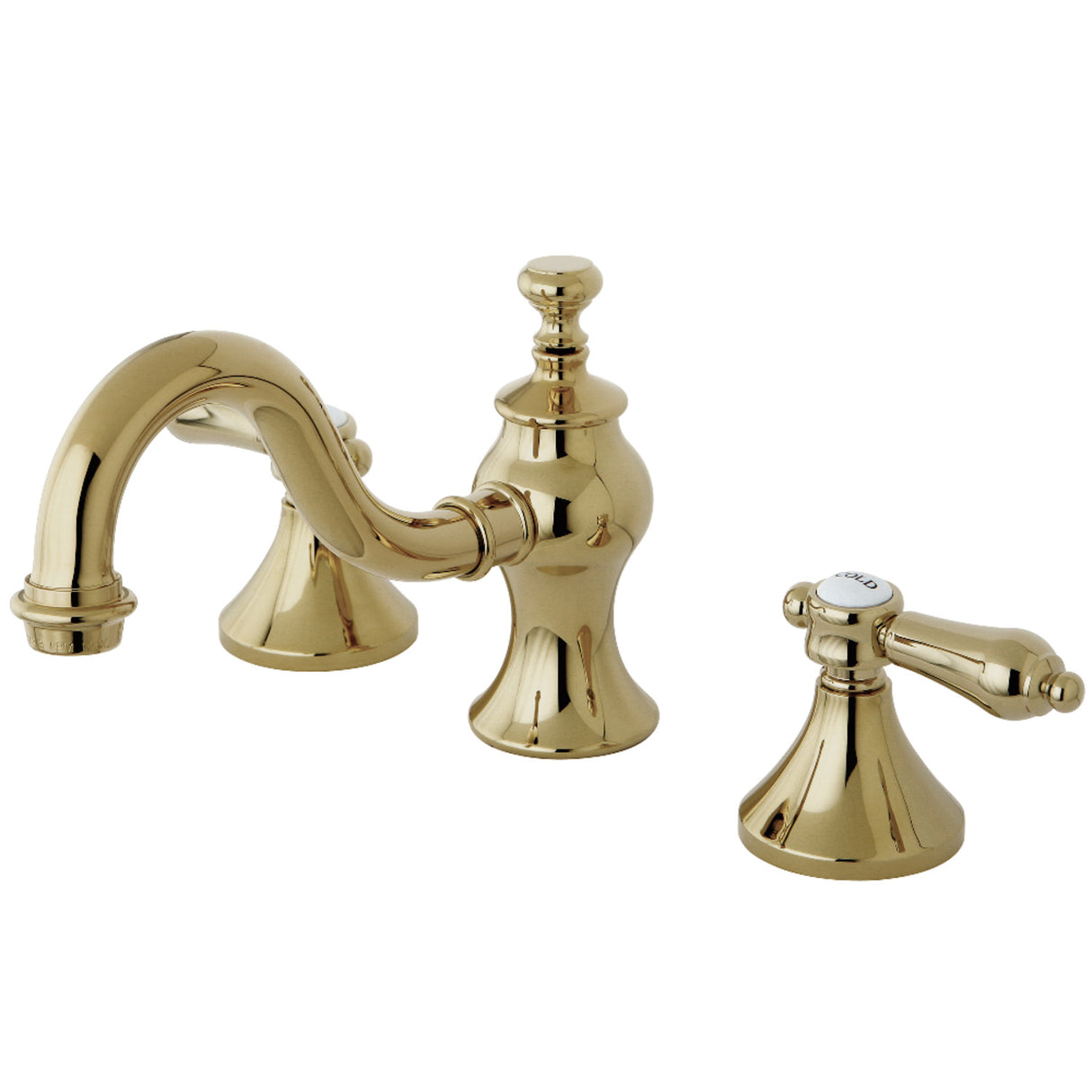 Kingston Brass KC7162BAL 8 in. Widespread Bathroom Faucet, Polished Brass
