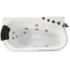 EAGO AM175-R 5' White Acrylic Corner Whirlpool Bathtub - Drain on Right